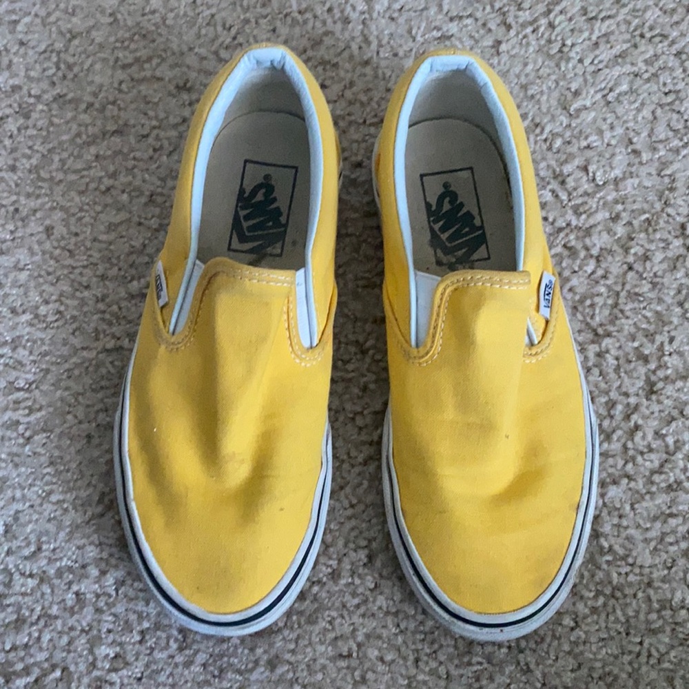 Yellow slip on vans